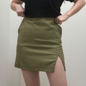 Urban Outfitters Darren Notched Pelmet Mini Skirt